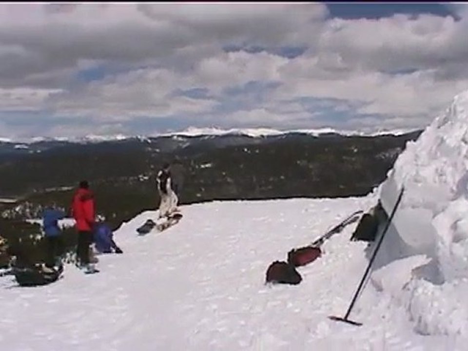snowboarder crash lands on head on a big jump