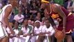 Ray Allen plays strong defense on the King but LeBron pulls