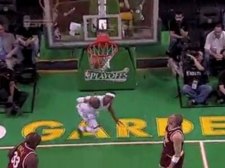 The Cleveland defense spreads out and Rajon Rondo takes it t