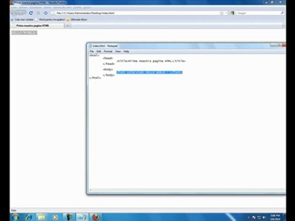 Introducere in HTML