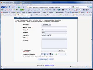 Installer et tester le Formulaire de Contact (contact_form)
