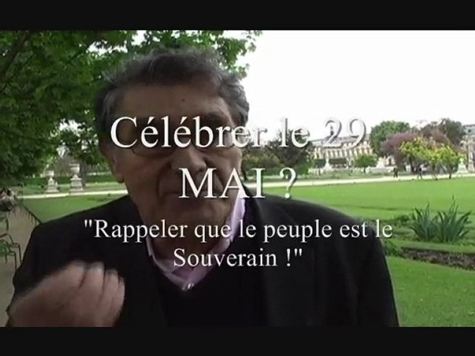 « Célébration du 29 MAI » Appel d’André BELLON