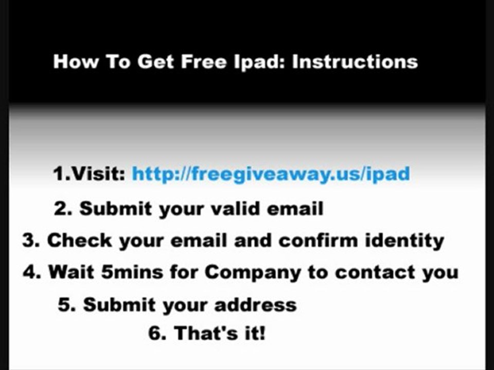 Free Ipad Giveaway - Get Free Apple Ipad Today!