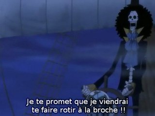 One Piece-Brook et le bateau un soir