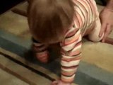Hannah Learns to Crawl With The Bamboo Brace