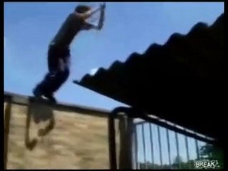 Parkour Roof Fail