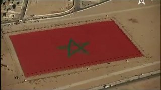 maroc dakhla 08 05 2010 le plus grand drapeau du monde