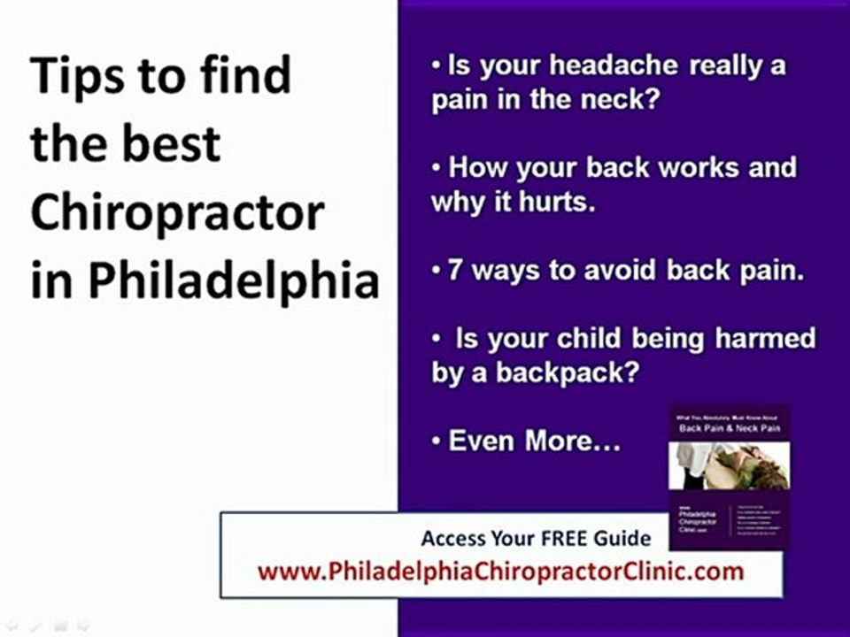 Choose a Philadelphia Chiropractor Clinic to reduce back pa