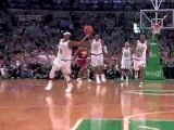 Rajon Rondo avoids the chasedown and gets the ball to Tony A