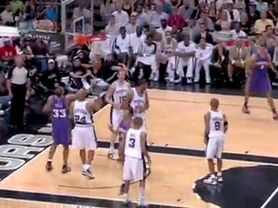 Steve Nash, with one eye bandaged, gets this shot to go plus