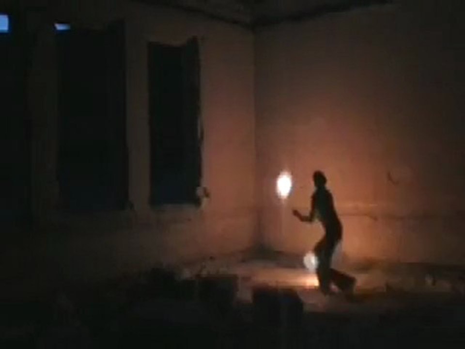 West Trip - Rhyolite - Fire Dancing in a Ghost Town