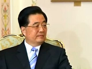 Vladimir Putin meets with Hu Jintao