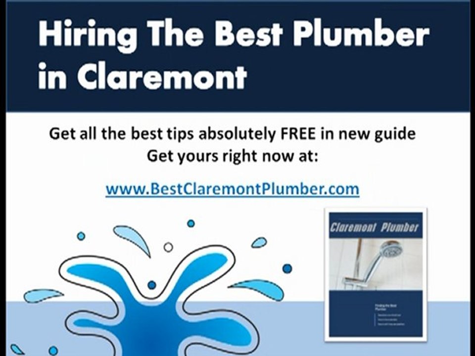 The Best Claremont Plumber