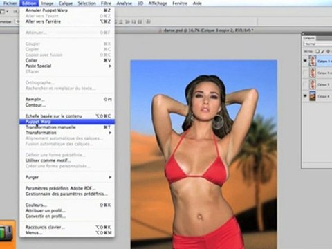 photoshop cs5 tutoriel - déformation marionnette+animation