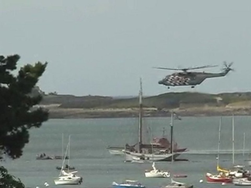 L'ABER WRAC'H 29 SNSM FRELON 17 08 2008 PARADE SOLITAIRE FIGARO LANDEDA