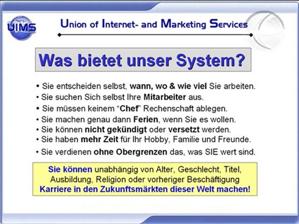 Gemeinsam Erfolgreich! Weltweit!