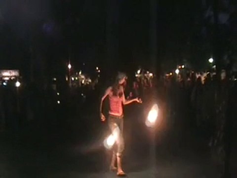 April RED DeBord performing IKO IKO with Fire Poi