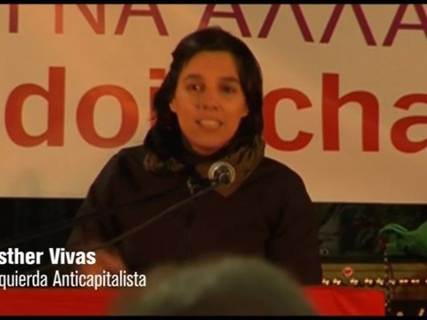 Esther Vivas en el mitin Europa debe cambiar de base