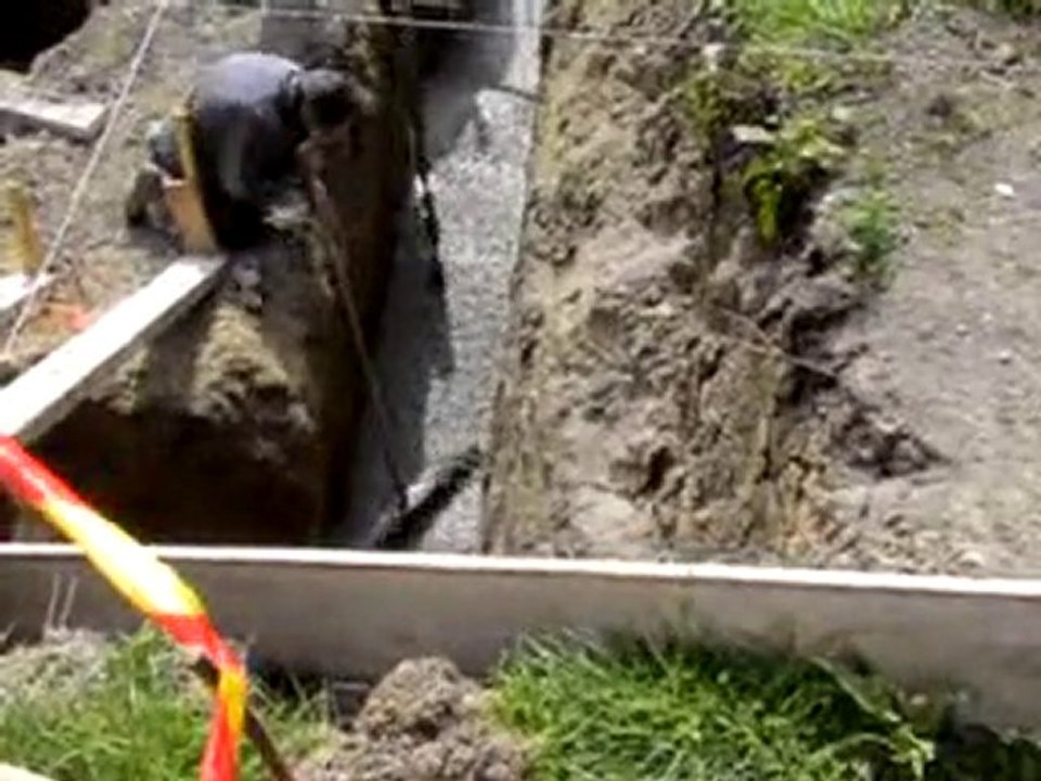 coulage béton. maison passive à bondues.