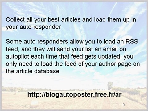 Free Auto Responders And Articles To Empower Your Marketing