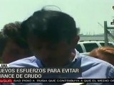 Derrame de petroleo se desplaza al oeste