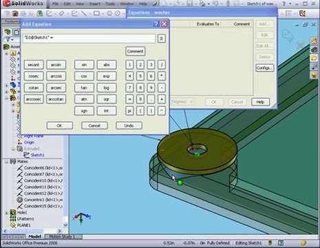 solidworks Tutorials Assembly Add Equation