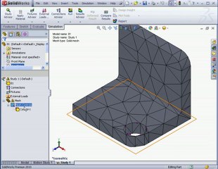 solidworks 2010 Tutorial Simulation  Mesh Error