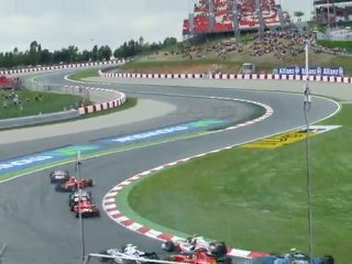 Salida de la GP2 en Montmelo 2010
