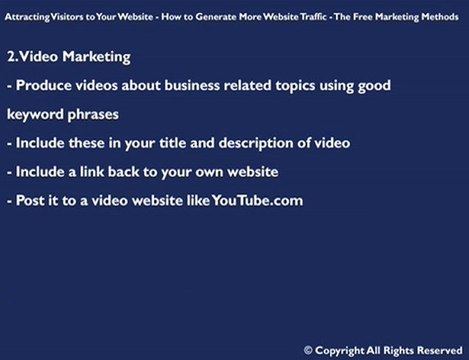 Attracting Visitors To Your Website