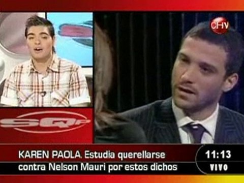 sqp Karen Paola estudia querellarse contra Nelson Mauri