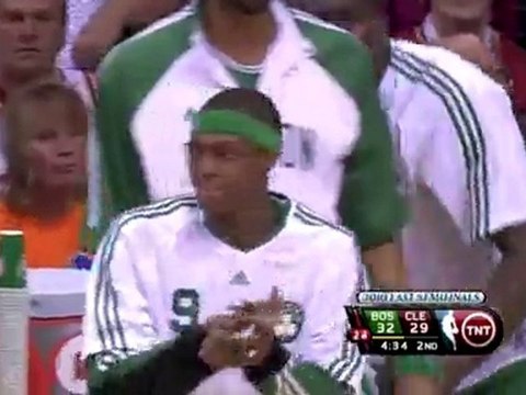Ray Allen knocks down a tough 3-pointer during the second qu