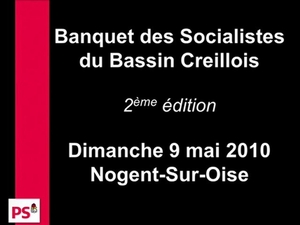 Banquet des Socialistes du Bassin Creillois Retour en images