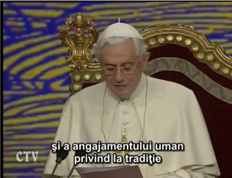 Benedict al XVI-lea: Biserica este în dialog cu lumea