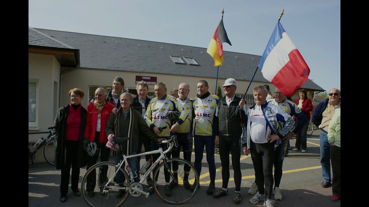 Arrivée des cyclistes de Fleury-Waldbüttelbrunn