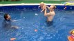 andrew and mattias in the pool