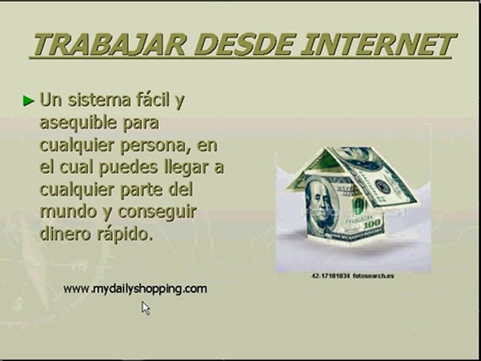 Trabajar desde Internet, Internet puedes trabajar