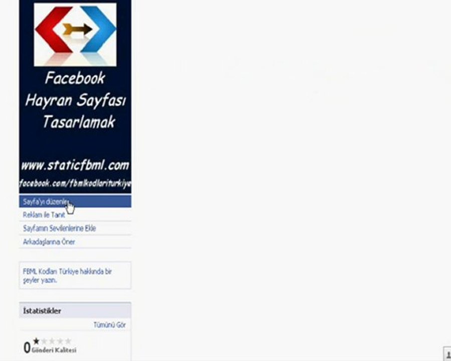 facebook hayran sayfasına dmin resmi eklemek