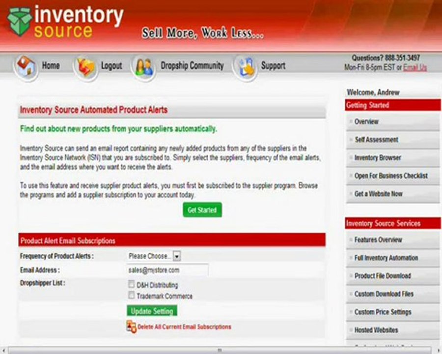 Wholesale Dropship Product Alerts - Account Feature Guide
