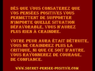 L'influence des pensées positives sur le subconscient.