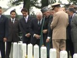 Afghan president honors American war dead