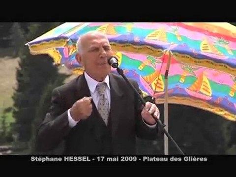 Stéphane Hessel au plateau des Glières 17 mai 2009