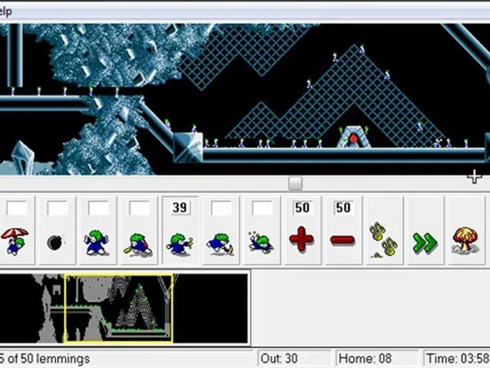 Lemmings - 3 - bashing through walls oh man