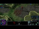 Starcraft 2 Beta - 800 Zerg Banelings vs Massive Terran Wall