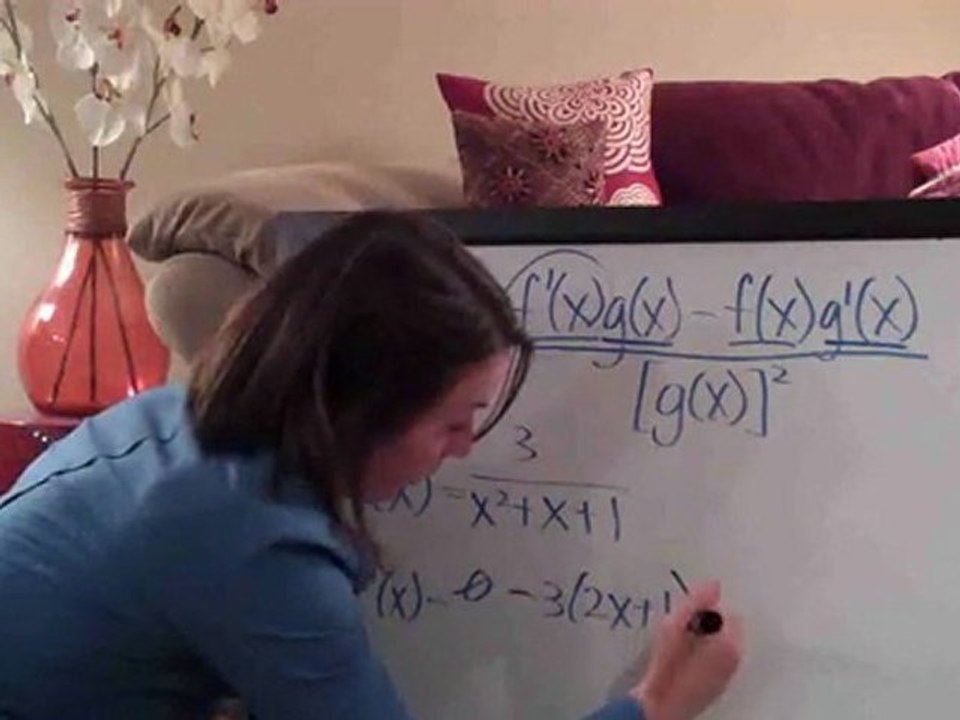 Quotient Rule f(x)=3/(x^2+x+1)
