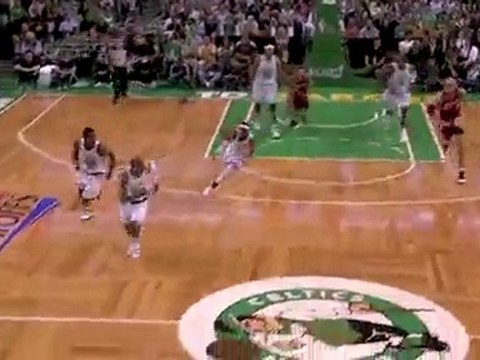 The Celtics defense turns into offense and Ray Allen gets th