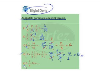 6.Sınıf Kesirlerde Çarpma İşlemi Video Ders