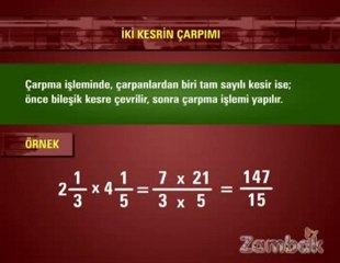 6. Sınıf Kesirler Video Ders