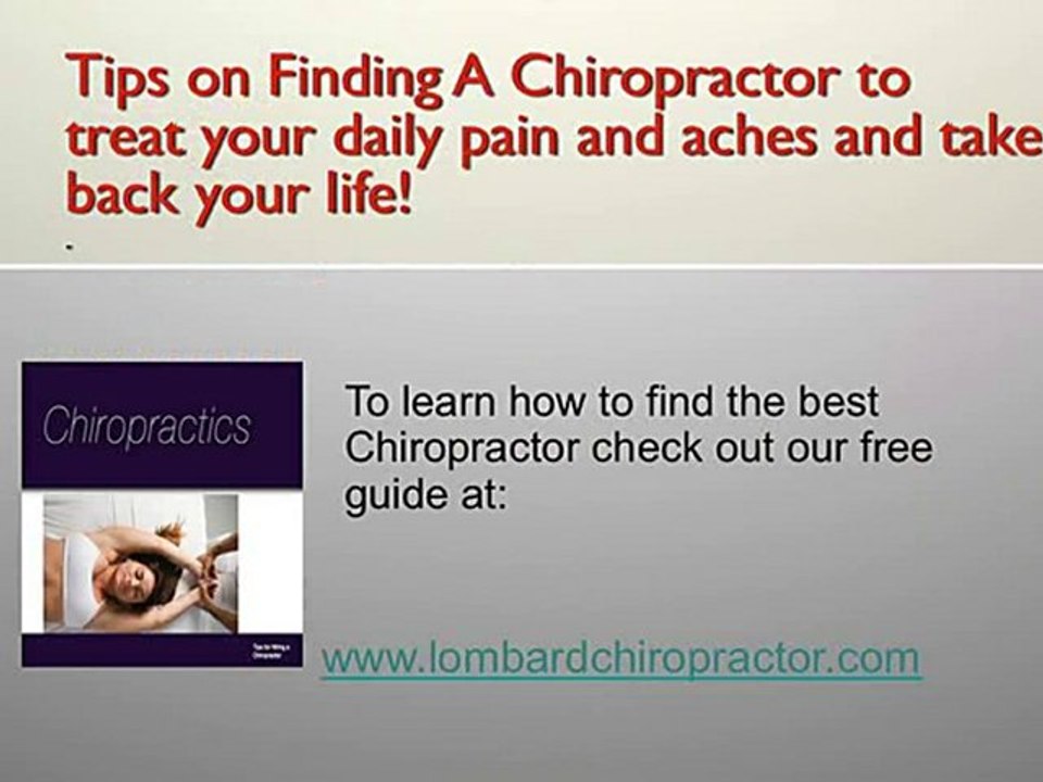 Lombard Chiropractic : Find a Lombard Chiropractor