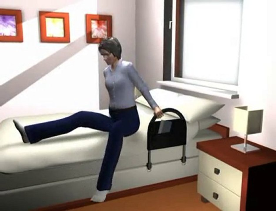 Portable Bed Rail Keeps Elderly Traveling!