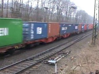 Container Train DB Schenker Rail at Duisburg,Germany